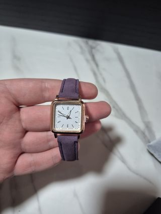 Reloj para ella Tank 25mm Dorado y Morado