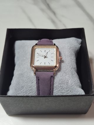 Reloj para ella Tank 25mm Dorado y Morado