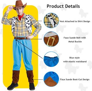Disfraz Vaquero Woody Talla M - Toy Story Sombrero