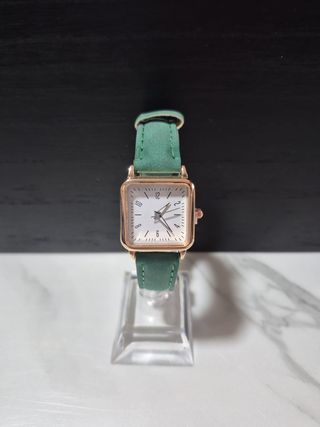 Reloj para mujer estilo Tank 25mm verde