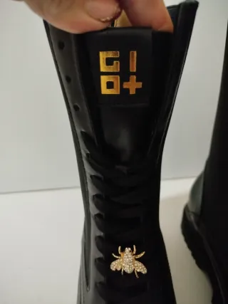 Stivali Gio più pelle neri donna 38