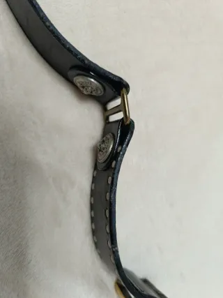 Cinturón Versace Negro Tachuelas