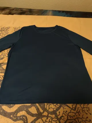Camiseta Manga Larga Mujer Azul Talla 2XL