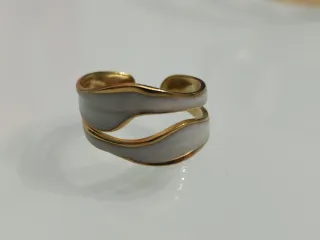 Parure bracciale e anello dorato