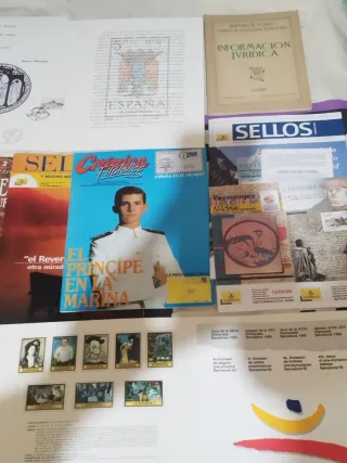 Lote sellos antiguos y otros artículos