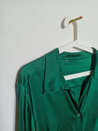 Camicia Seta Verde