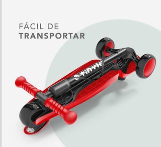 Patinete infantil 3 ruedas luces LED niños +2 años