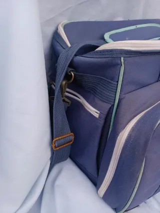 Nevera de camping blanda azul