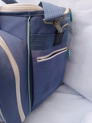 Nevera de camping blanda azul