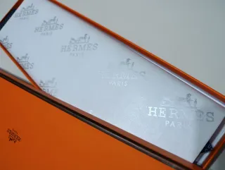 Corbata Hermès Azul con Estampado