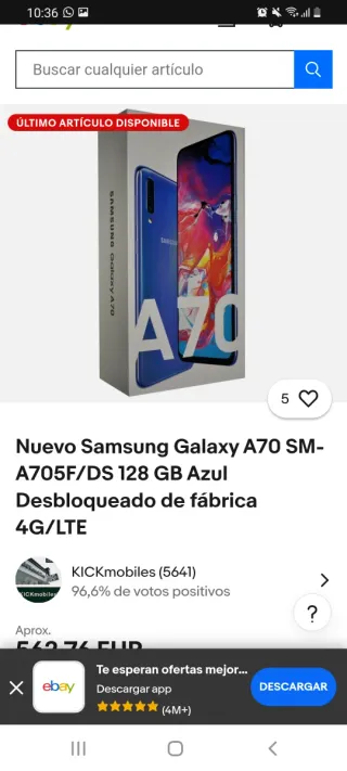 Samsung Galaxy A70 Blu 128GB
