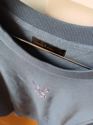 Sudadera  vestido azul con estampado de conejo