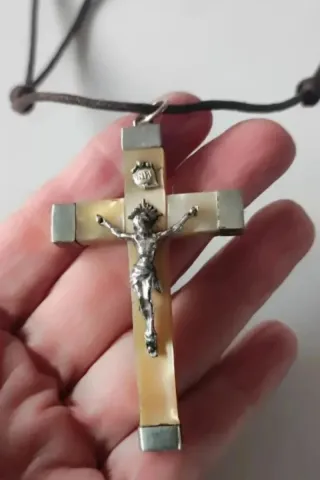 Colgantes plata y collar perlas