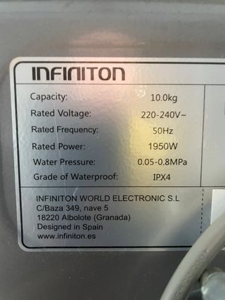 Lavadora INFINITON WM-K10IN 10kg