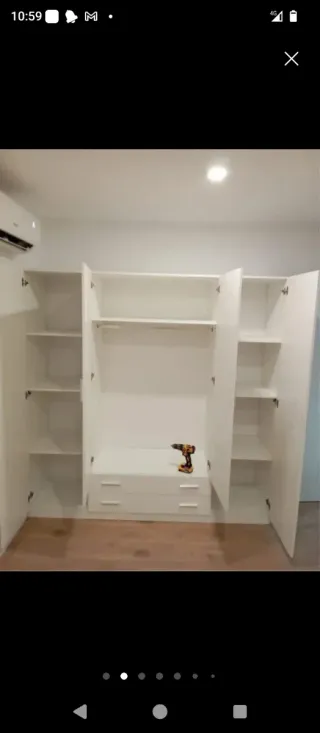 Armarios de madera blancos