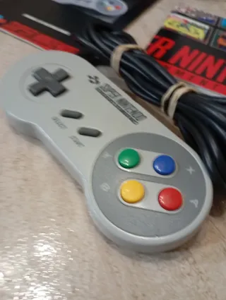 Mando Super Nintendo con Caja y Manual