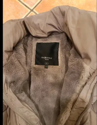 Giubbino donna beige con cintura