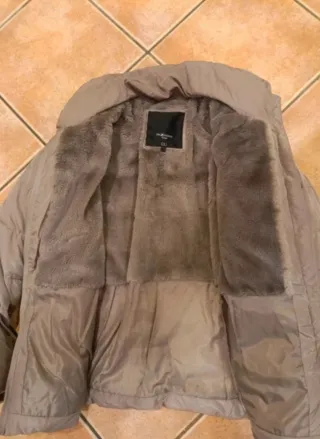 Giubbino donna beige con cintura