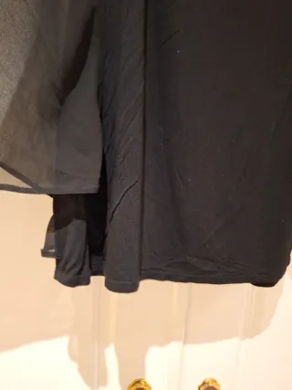 Camiseta vestir mujer manga transparente