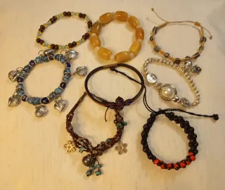 Lote de 8 pulseras bisutería