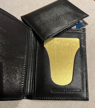 Cartera Billetero Cuero Negro