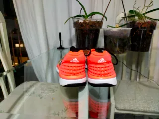 Adidas Deportivas  leopardo y naranja fluorescente