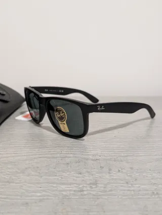 Occhiali da sole Ray-Ban Justin neri taglia media