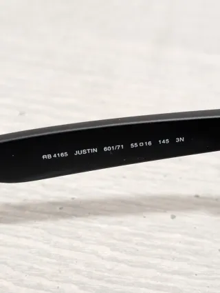 Occhiali da sole Ray-Ban Justin neri taglia media