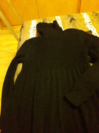 Vestido de punto negro talla M