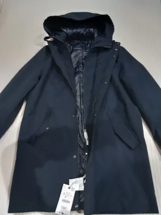 Parka Zara Hombre Azul Talla M