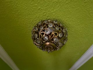 Plafón bronce y cristales