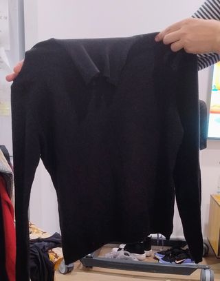 Jersey cuello alto negro