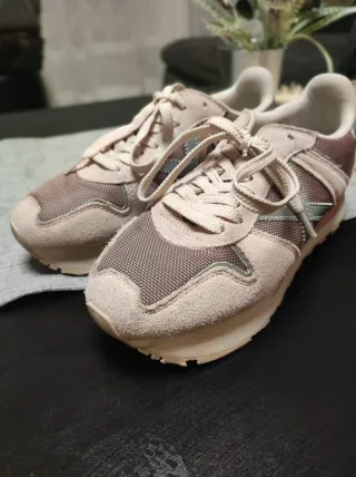 Zapatillas Munich chica rosa y gris