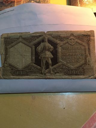 Billete Grecia 1000 Dracmas 1947