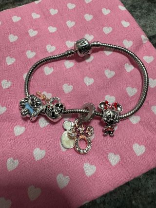 Pulsera compatible Pandora con charms Minnie Mouse