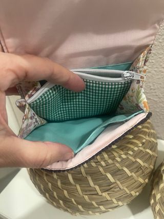 Cartera monedero pana