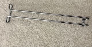 Supporto porta bicchieri metallo argento