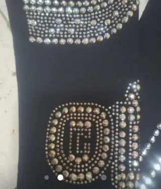 Chaqueta mujer negra con pedrería