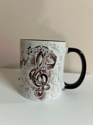 Tazza con stampa pianoforte e spartito