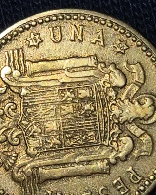 Moneda 1 Peseta Franco 1947 Estrella 50