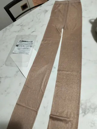 Collant traspirante beige/oro taglia unica