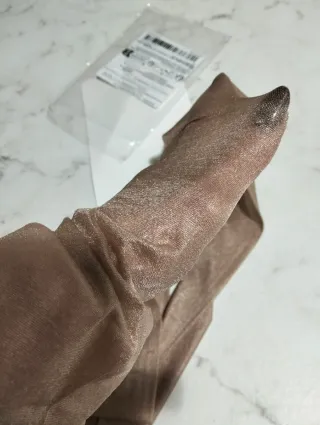 Collant traspirante beige/oro taglia unica