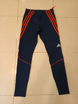 Mallas running Adidas hombre azul/rojo