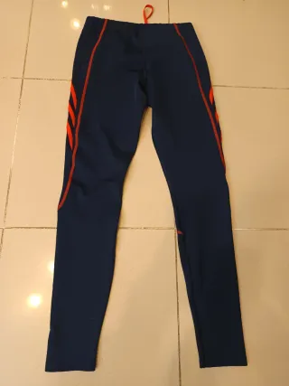 Mallas running Adidas hombre azul/rojo