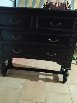 Consola Rondeña Nogal con Espejo