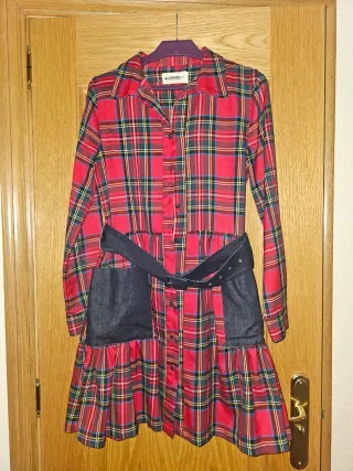 Vestido Altonadock cuadros rojo