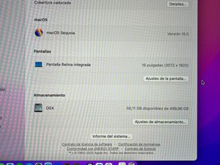 MacBook Pro 16 2019 Plata/Gris Espacial