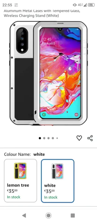 Funda Estanca LOVE MEI Samsung Galaxy A70 Nueva