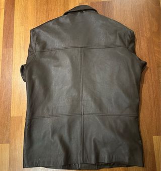 Chaqueta de piel Cortefiel Marrón Talla L