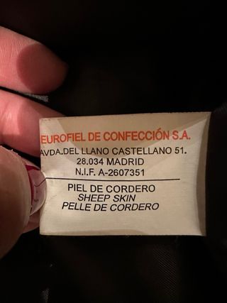 Chaqueta de piel Cortefiel Marrón Talla L